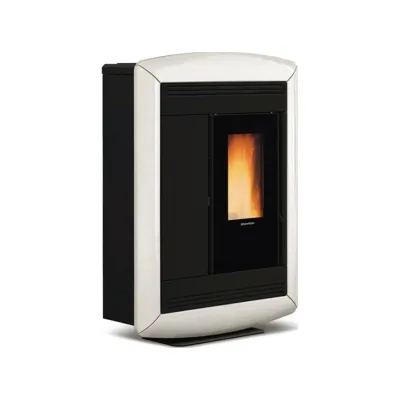 Extraflame Stufa a pellet canalizzata slim SOUVENIR PLUS LUX 5.0 1293900 finitura bianco