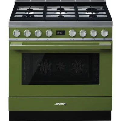 Smeg S Cucina CPF9GPOG con forno pirolitico termoventilato e piano cottura gas finitura verde oliva da 90x60 cm - PROMOZIONE ATTIVA FINO AL 19/10