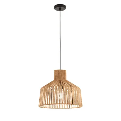 Sospensione in carta naturale beige, 1 luce E27, 35x183.5cm