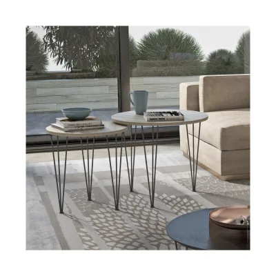 Maconi Tavolino Piramide 1063 con piano in legno da 46 cm e h. 52 cm serie Coffee Table collection