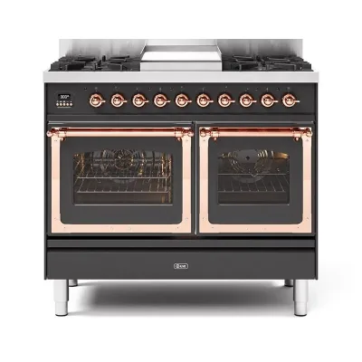 Ilve Cucina PD10N da incasso Nostalgie PD10FQNE3 doppio forno cieco e piano cottura 6 fuochi con fry top da 100 cm - PROMOZIONE ATTIVA FINO AL 19/10