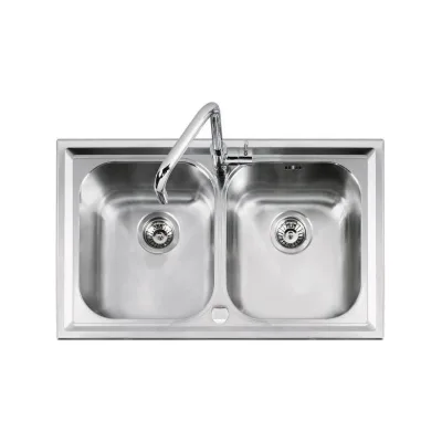 Barazza Lavello due vasche B_LEVEL 1LLV90/2 finitura inox satinato da 86x50 cm - PROMOZIONE ATTIVA FINO AL 19/10