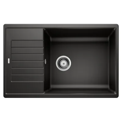PRONTA CONSEGNA - Blanco | Lavello una vasca con gocciolatoio ZIA XL 6 S Compact 1526019 finitura nero da 78x50 cm - Sopratop