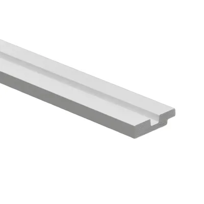 Profilo sinistra di chiusura  in duropolimero bianco 50x12x2800mm