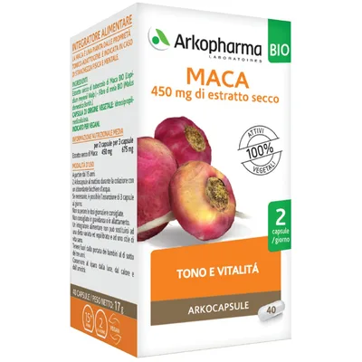Arkopharma Arkocapsule Maca Bio Integratore Alimentare 40 Capsule