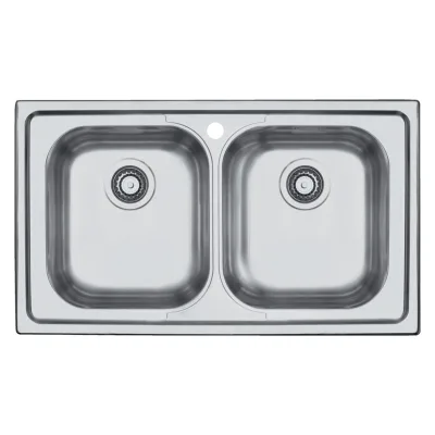 Barazza Lavello due vasche B_FAST 1LFS92 finitura inox satinato da 86x50 cm - IN PROMOZIONE FINO AL 6/07