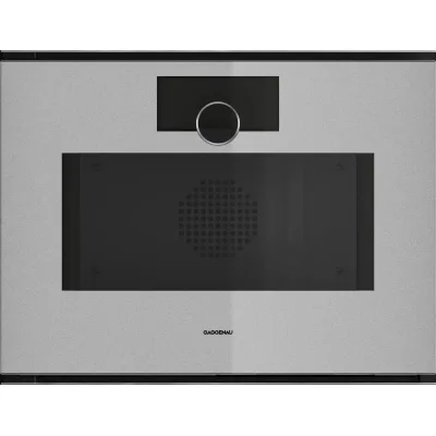 Gaggenau Forno combinato a vapore con cerniera a sinistra da incasso GS271130 finitura Gaggenau Sterling da 60 cm