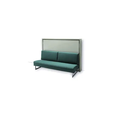 SmartBeds Letto matrimoniale a scomparsa HOUDINI ORIZZONTALE L SHORT ad apertura orizzontale con divano da 216.5 cm