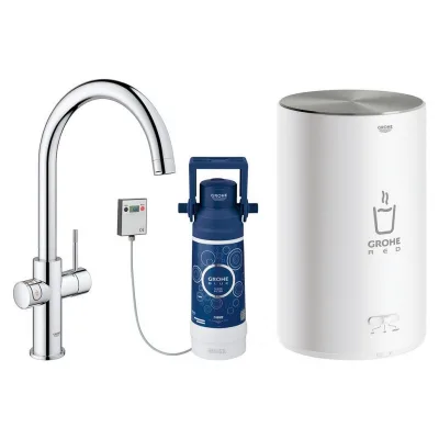 Grohe Miscelatore e boiler taglia M Red Duo 30083001 finitura cromo