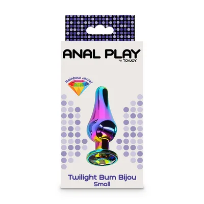 Plug anale ToyJoy Twilight Bum Bijou Small 9,5 cm Ø 3,2 cm rainbow