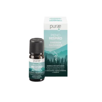 PURAE SINERGIA BALSAMICA PER DIFFUSIONE CON OLI ESSENZIALI PIENO RESPIRO 10 ML