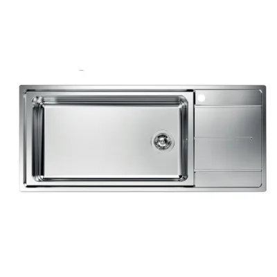 Foster Lavello una vasca con gocciolatoio a destra 3219 052 finitura acciaio inox da 116x50 cm - IN PROMOZIONE FINO AL 30/06