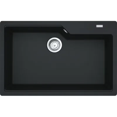 Franke: Lavello una vasca Vasche Sopratop Urban UBG 610-72 114.0686.801 finitura fragranite nero da 78x50 cm