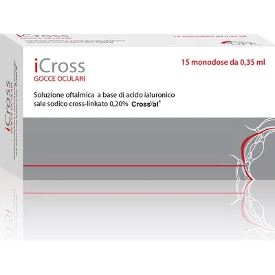 Icross Soluzione Oftalmica Acido Ialuronico Cross linkato 0,2% 15 Monodosi Da 0,35 Ml