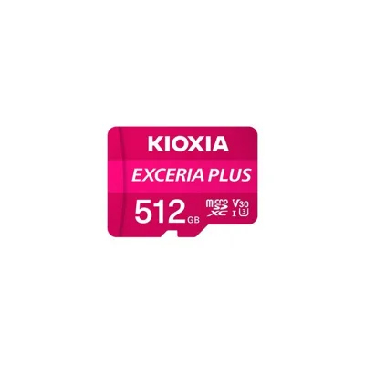 Scheda Memoria Micro SDXC Kioxia Exceria Plus 512 GB UHS-I U3 V30 A1 Classe 10 con adattatore LMPL1M512G