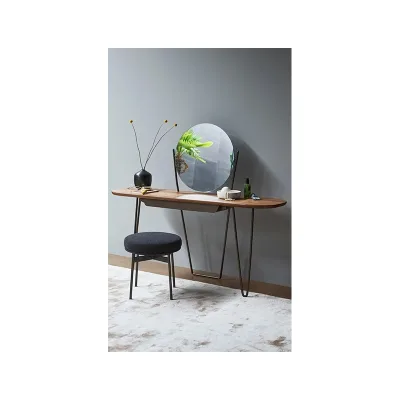 Bonaldo Vanity Coseno Plus con struttura in metallo e piano in impiallacciato da 160x45 cm - Con specchio e cassetti