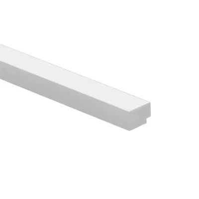 Profilo destra di chiusura  in duropolimero bianco 31x21x2800mm