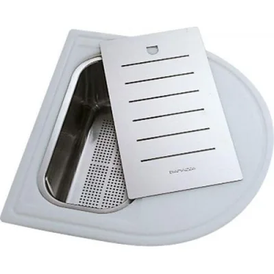Barazza Kit scolapasta 1KSTT con coperchio in acciaio inox e tagliere in polietilene - IN PROMOZIONE FINO AL 6/07