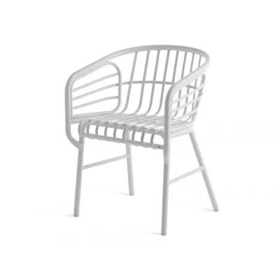Horm Sedia Raphia Alluminio art. CM8732 con struttura in alluminio - Con braccioli