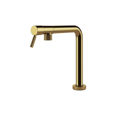 Foster Miscelatore monocomando con canna girevole a scomparsa 8524 009 finitura ottone PVD gold