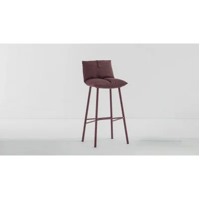 Bonaldo Sgabello Pil Too H 65 con gambe in metallo e seduta a scelta