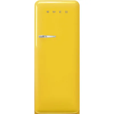 Smeg Frigorifero monoporta con cerniere a destra a libera installazione FAB28RYW6 finitura giallo da 60 cm