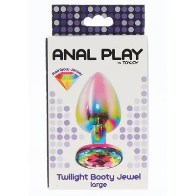 Plug anale ToyJoy Twilight Booty Jewel Large alluminio 9,5 cm rainbow unisex