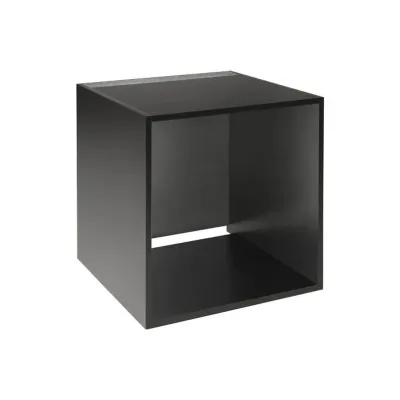 Coldline Cubo in legno laminato nero