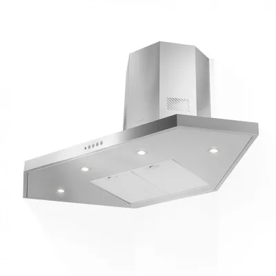 PRONTA CONSEGNA - Faber Cappa ad angolo a parete STILO ANGOLO/SP LED EV8 X A100 325.0538.982 finitura acciaio inox da 100x100 cm