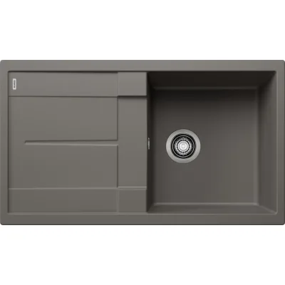 Blanco Lavello una vasca con gocciolatoio METRA 5 S 1527293 finitura grigio vulcano da 86x50 cm - Sopratop