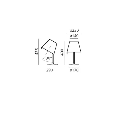 Artemide Lampada da tavolo Melampo Notte in diverse finiture