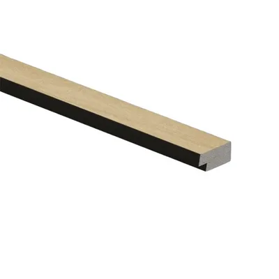 Chiusura Doga destra in duropolimero effetto legno Acero sfondo nero 2800x27x12