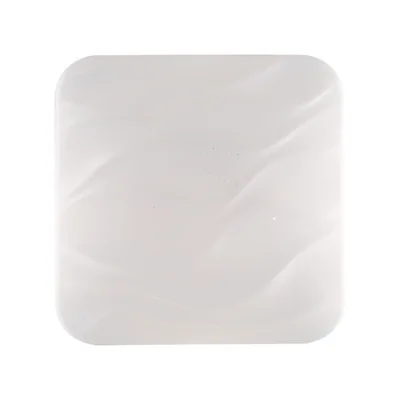 Plafoniera quadrata in acrilico bianco, 1 LED 24W, CCT, 43x43cm