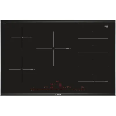 Bosch Piano cottura a induzione PXV875DC1E in vetroceramica nero da 80 cm - Serie 8