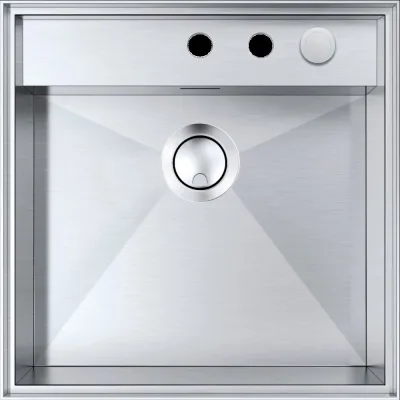 Barazza Lavello una vasca LAVELLI MIZU 1LMZ51 finitura inox satinato da 52x52 cm