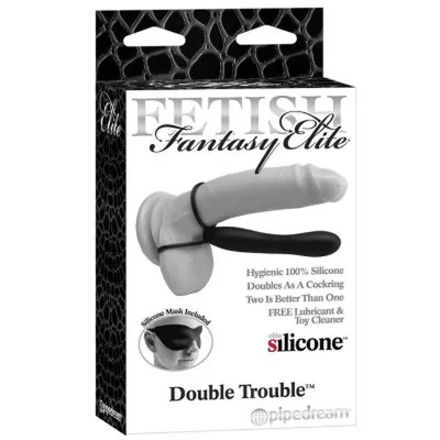 Cock Ring Pipedream Fetish Fantasy Elite Double Trouble Silicone Doppia Penetrazione 15 cm Sex Toy