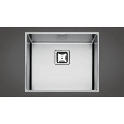 Fulgor Lavello sottotop a una vasca P1B 5343 QU finitura acciaio inox da 53.3x42.8 cm