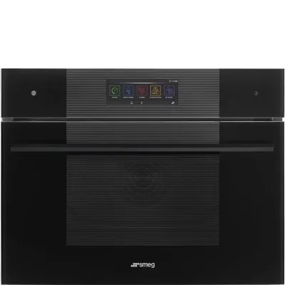 Smeg Forno compatto combinato vapore e microonde Galileo Omnichef SO4106WAPB3 finitura pure black da 60 cm
