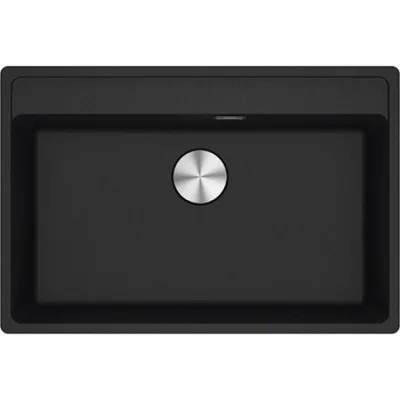 Franke: Lavello una vasca Vasche Sopratop Maris MRG 610-72 TL 114.0661.667 finitura fragranite nero da 76x51 cm