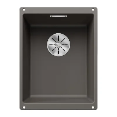 Blanco Lavello a una vasca SUBLINE 320-U Total Black 2527343 finitura grigio vulcano da 35x46 cm - Sottotop