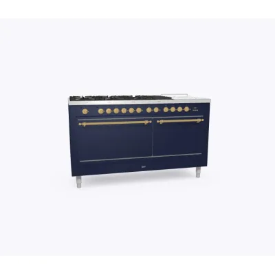 Ilve Cucina P15N da incasso Nostalgie P15SQNE3 doppio forno cieco e piano cottura 7 fuochi con coupe de feu da 150 cm - IN PROMOZIONE FINO AL 6/07
