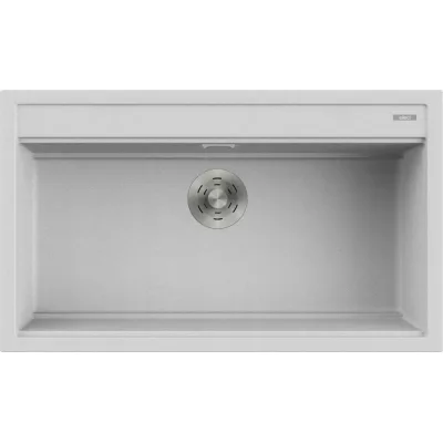 Elleci Lavello una vasca BEST 360 LMB36079 finitura composito M79 alluminio da 86x51 cm