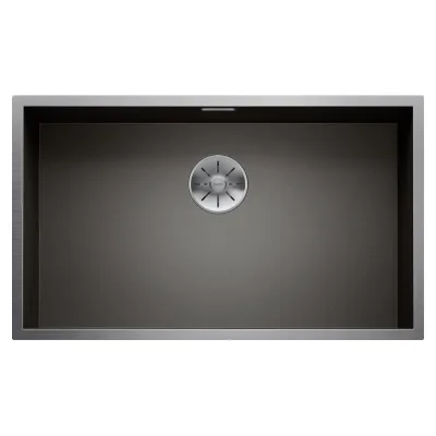 PRONTA CONSEGNA - Blanco | Lavello una vasca ZEROX 700-U 1526244 in dark steel da 74x44 cm - Sottotop