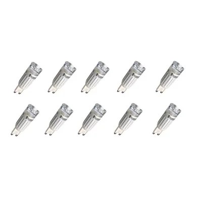kit 10 lampade led g9 3w 6000k bianco freddo