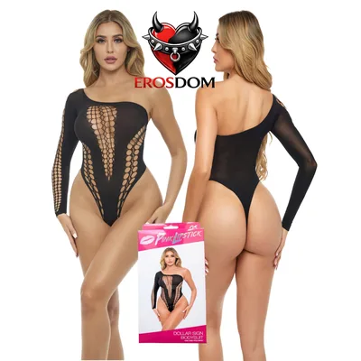 Body sexy donna Premium Dollar One size M/L intimo nero lingerie donna erotico