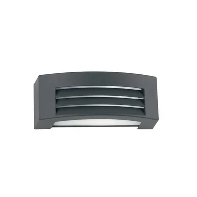 Applique da esterno antracite in alluminio, luce doppia emissione, 1 luce E27, 29x12.9cm
