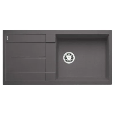 Blanco Lavello una vasca con gocciolatoio METRA XL 6 S 1518880 finitura grigio roccia da 100x50 cm - Sopratop