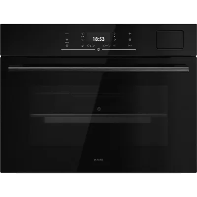PRONTA CONSEGNA - Asko Forno compatto Full Steam 100% vapore da incasso OCS 24 BGH - Classic finitura vetro nero da 60 cm - IN PROMOZIONE FINO AL 5/09