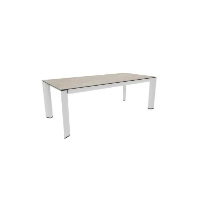 PRONTA CONSEGNA - Calligaris OUTLET Tavolo allungabile Delta CS4097-R 180 con struttura in metallo P94 e piano in impiallaciato P67W da 180x100