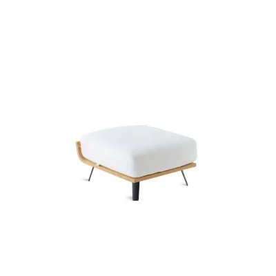 Unopiù Pouf WELCOME in teak - Con cuscino di seduta